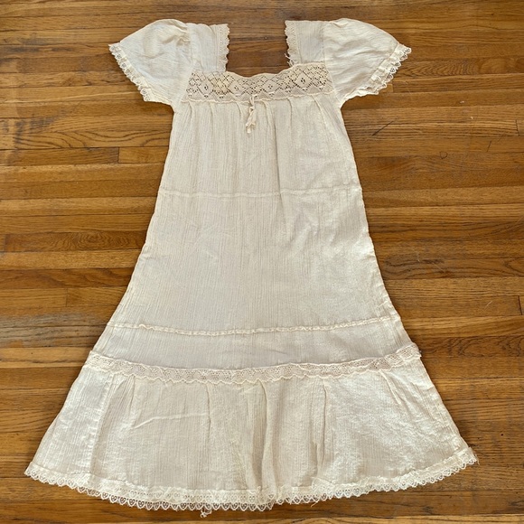 Vintage Crinkle Gauze Boho Prairie Dress 🌾 - Picture 2 of 10